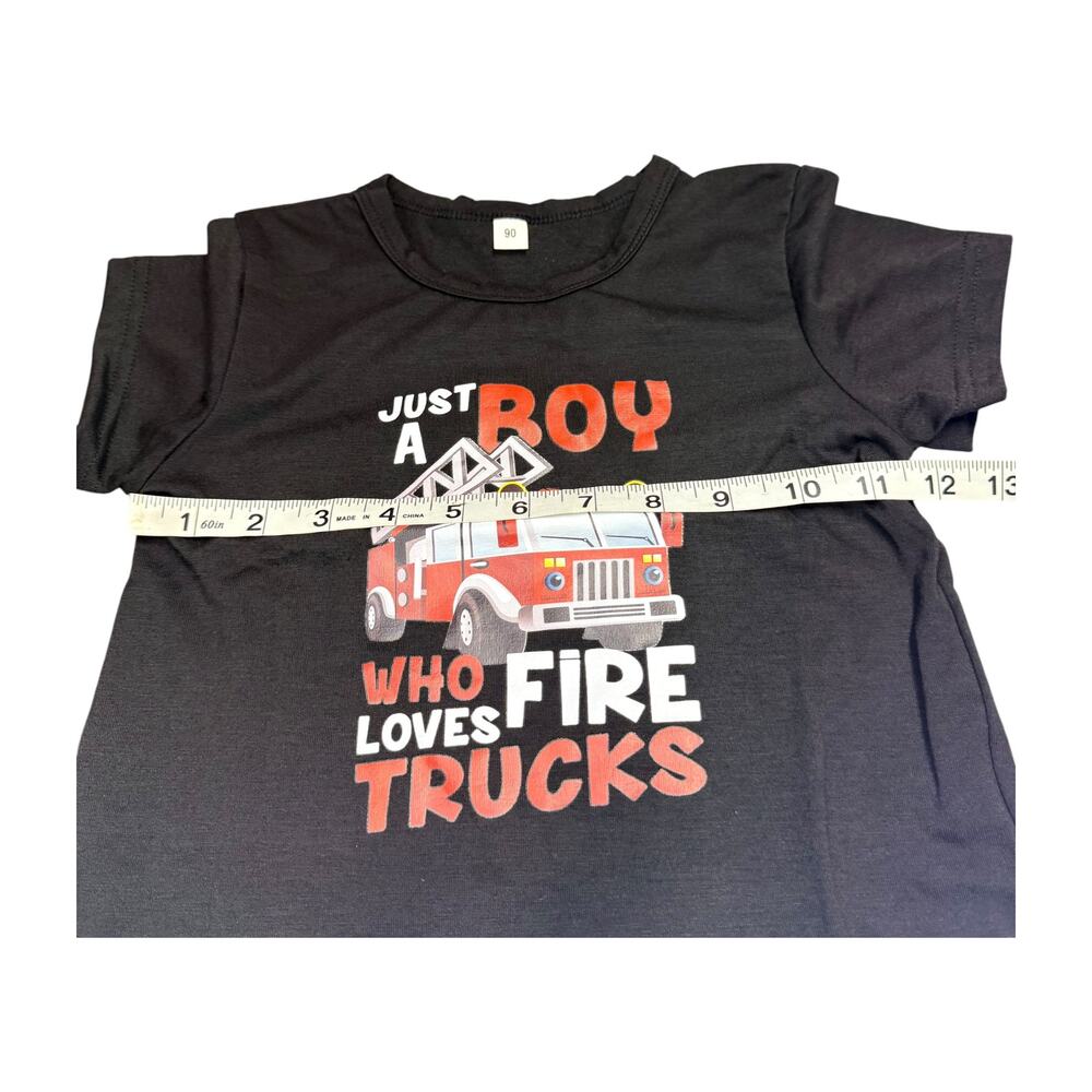 Toddler Fire Truck Shirt 2T 3T - Picture 2 of 7